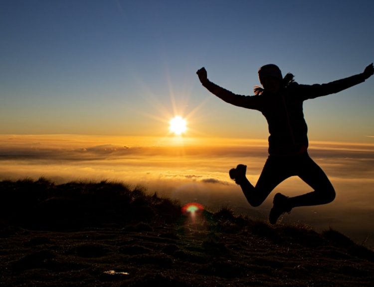 a person jumping in the air