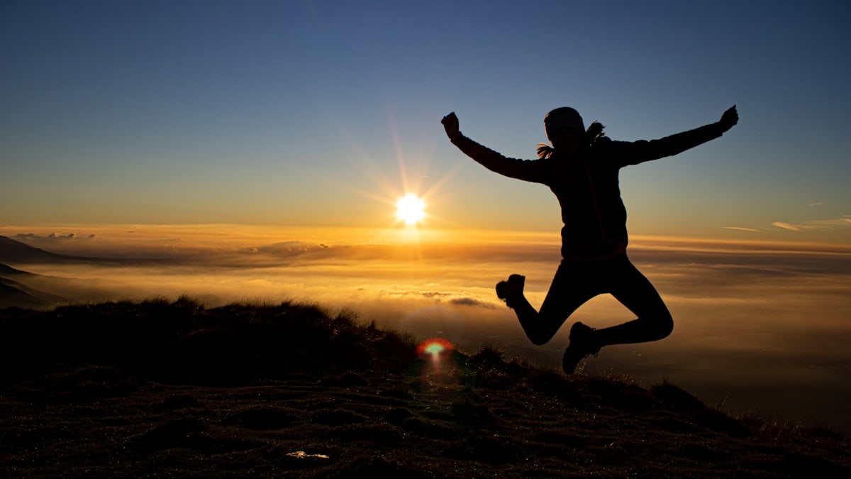 a person jumping in the air